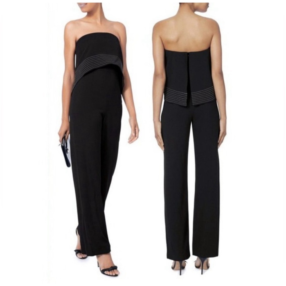 INTERMIX black, strapless wide-leg jumpsuit. Never worn, tags still on!
